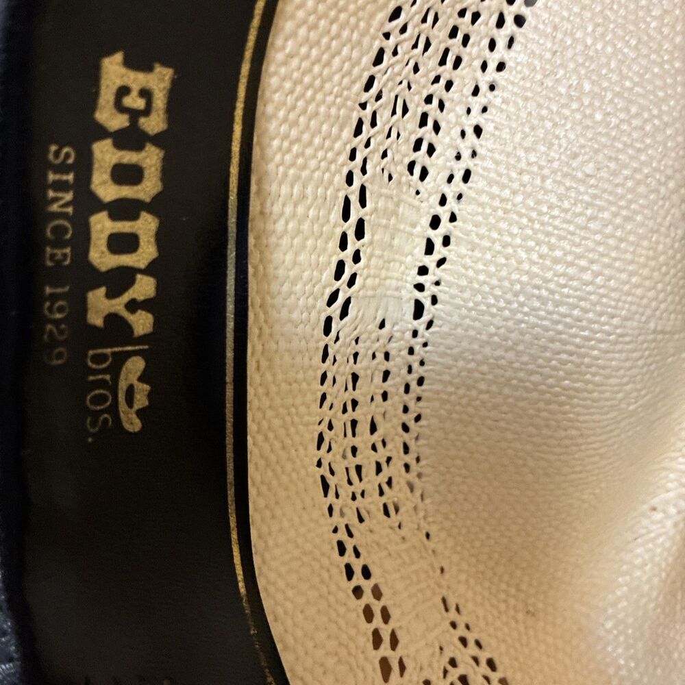 Eddy Bros Straw Cowboy Western Hat Bangora Size 7.5 Cream - Picture 13 of 14